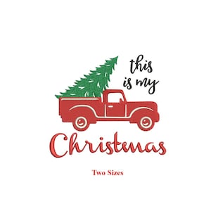 Christmas Truck Tree Embroidery Design | This is My Christmas Truck | Merry Christmas