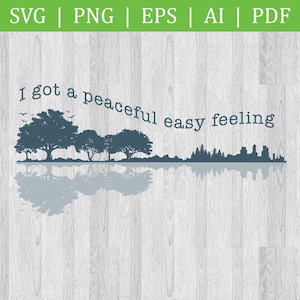 I got a peaceful easy feeling tree Violin SVG circuit file / Violin / Peaceful tree / PNG