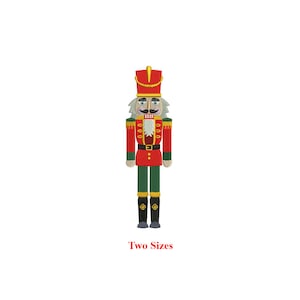 Nutcracker Christmas Machine Embroidery Design | Soldier Nutcracker Christmas | 2 Sizes Included