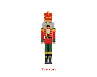 Nutcracker Christmas Machine Embroidery Design | Soldier Nutcracker Christmas | 2 Sizes Included