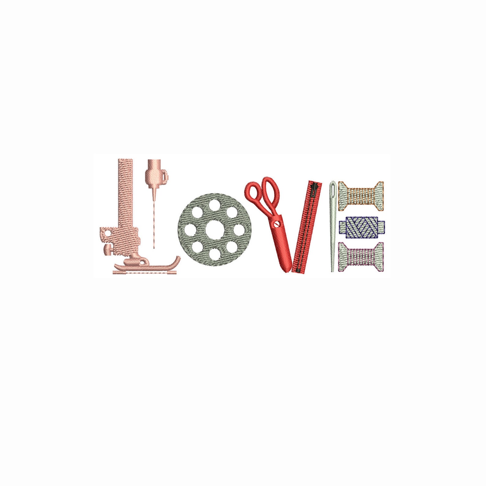 Sewing Love Elements Machine Embroidery Design / Sewing Etsy