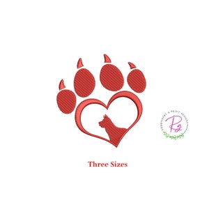 Paw print dog Embroidery Design / Machine Embroidery / Paw Print / Dog Print / Dog Silhouette /Dog lovers /Dog foot print