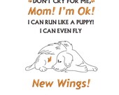 Dog Remembrance Embroidery Design | Angel Wings Memory Saying (Digital File)
