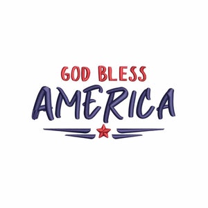 God Bless America Machine embroidery design / Patriotic / July4th / America