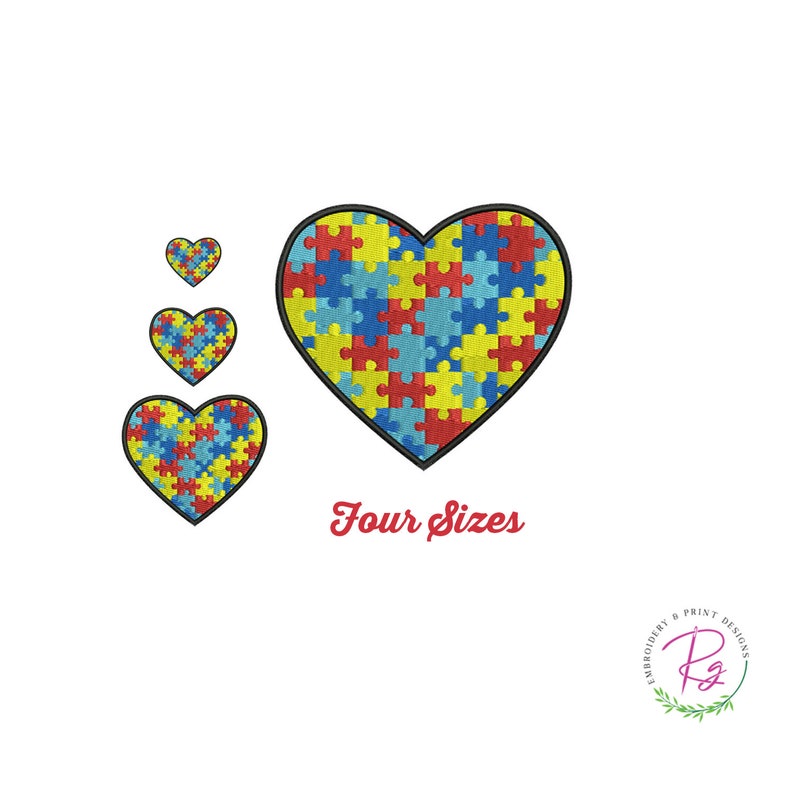 Autism Heart Embroidery