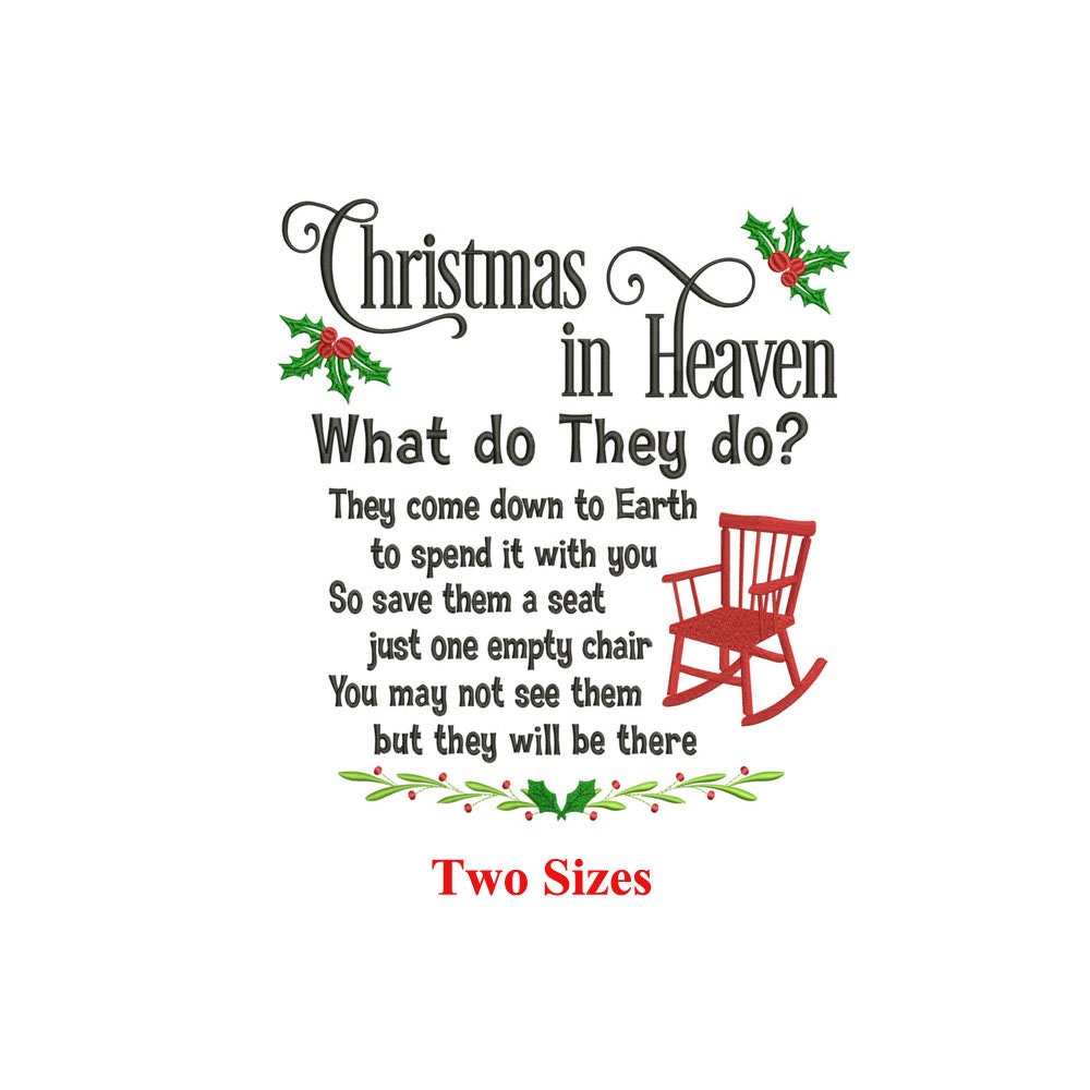 Christmas in Heaven Embroidery Design | Remembrance Quote | 5x7 & 12x12 Sizes | Instant Download - Etsy christmas-in-heaven-embroidery-design-remembrance-quote-5x7-12x12-sizes-instant-download-etsy