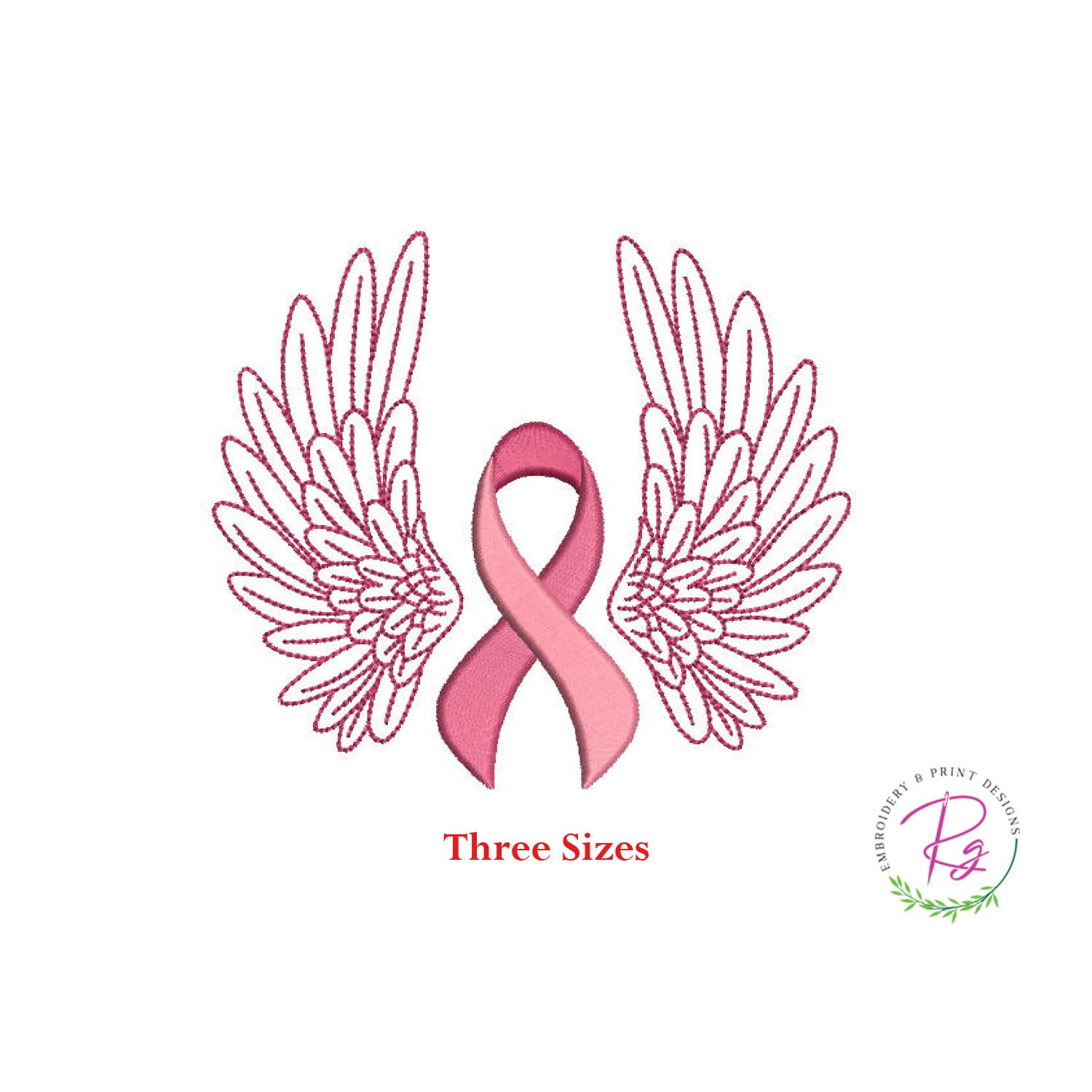 Breast Cancer Awareness Ribbon With Wings