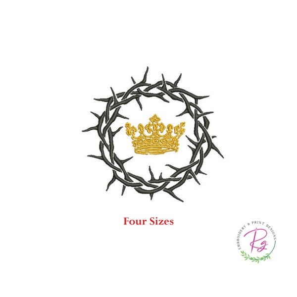 Christian Jesus thrown crown machine embroidery design / Christ /crown / thrown / religious / Four sizes