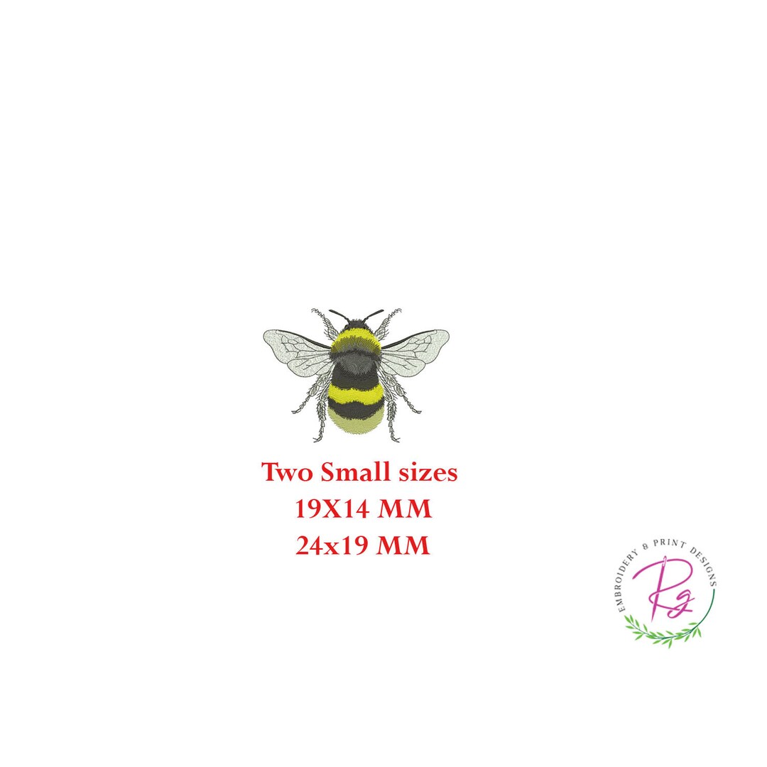 Bumble Bee Machine Embroidery Design (small Hoop Size) - Etsy
