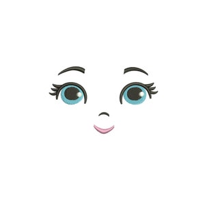 Doll Face Machine embroidery design / Cute Face doll / Face