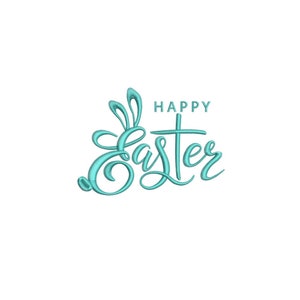 Happy Easter with bunny ears & egg Machine Embroidery design / Happy Easter / Easter
