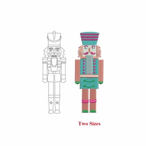 Pink Nutcracker Machine Embroidery design / pink Soldier Nutcracker / Soldier / Two sizes