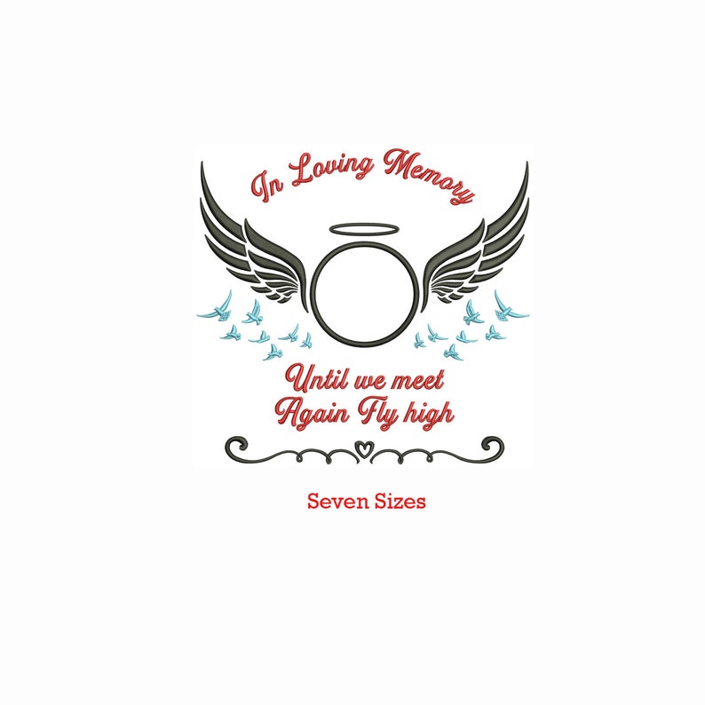 Loving Memory Remembrance Machine Embroidery Design | Until We Meet ...