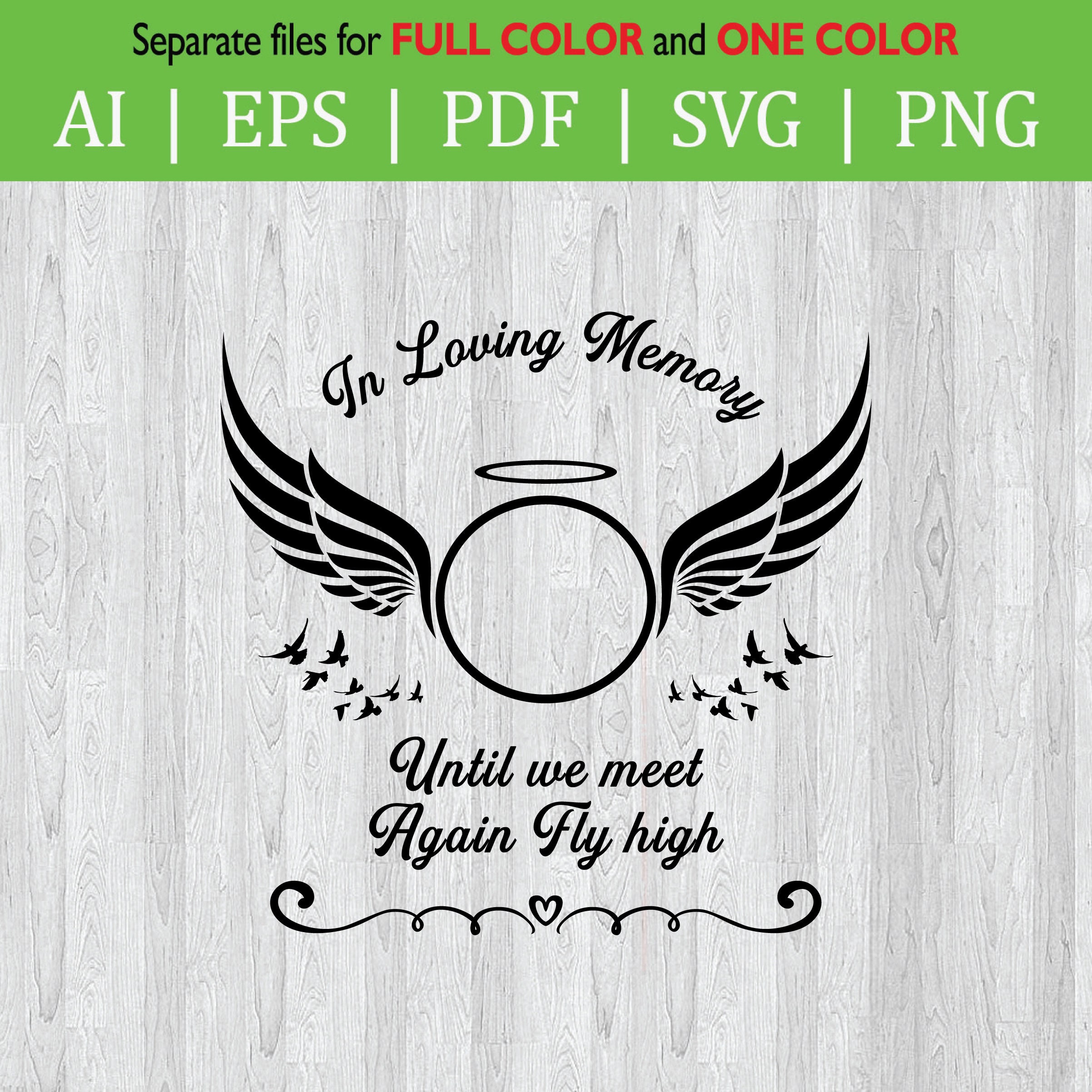 In Loving Memory Until We Meet Again Fly High SVG Cut File / - Etsy