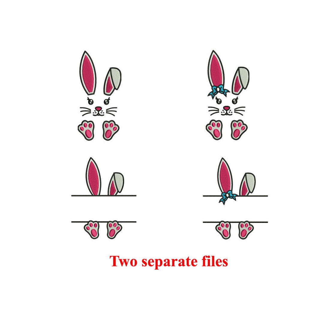 Easter Bunny Monogram Machine Embroidery Design (digital Download) - Etsy
