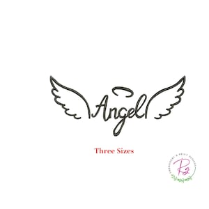 Angel Wings Machine Embroidery Design | Angel | Beautiful Wings | 3 Sizes | Digital Download