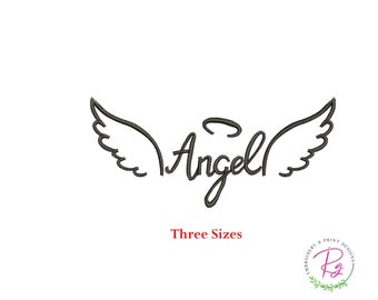 Angel wings Machine embroidery design / angel / wings / Beautiful angel / Three sizes