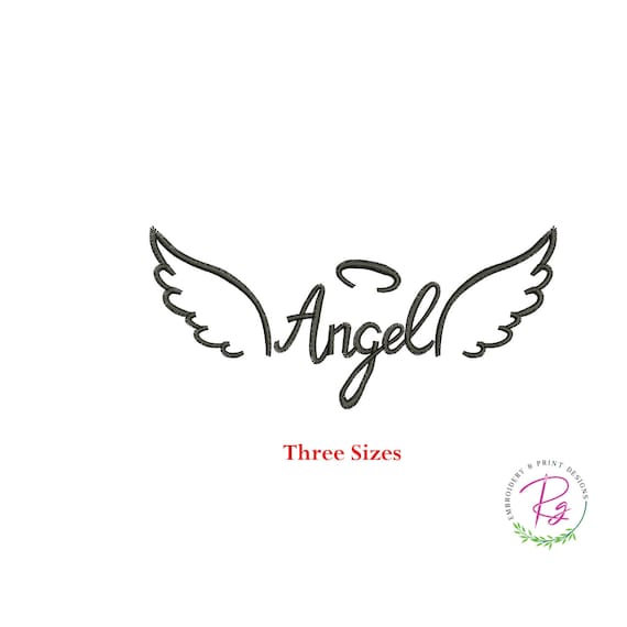 Ali d'angelo Disegno ricamo macchina / angelo / ali / Bellissimo angelo /  Tre dimensioni