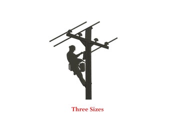 Lineman Electrician Machine Embroidery Design (Digital File)