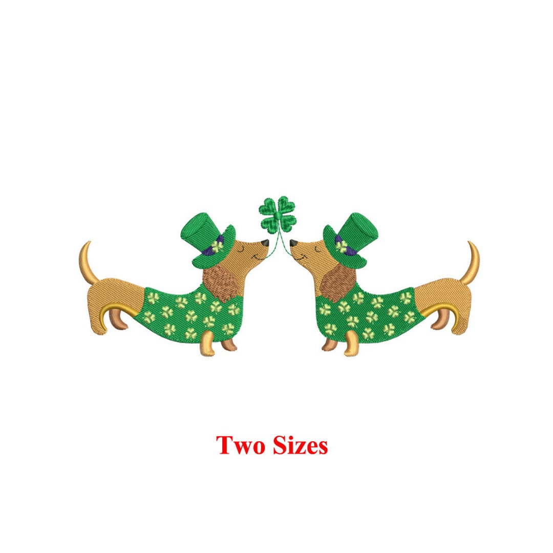 St. Patrick Dachshund Machine Embroidery Design / Patrick Day ...