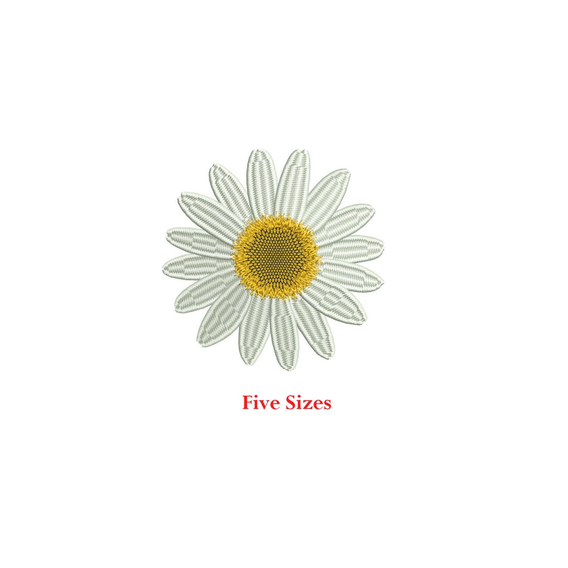 Daisy Flower Machine Embroidery Design /daisy Flower / Five Etsy