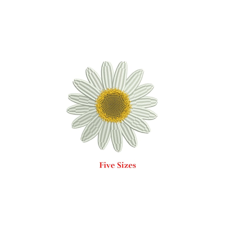 Daisy Flower Machine Embroidery Design /daisy Flower / Five Etsy