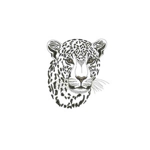 Cheetah Jaguar leopard Face Machine embroidery design / Animal face / Cheetah