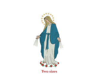 Virgin Mary Machine Embroidery Design | Lady of Guadalupe | Virgen del Guadalupe | 2 Sizes Included