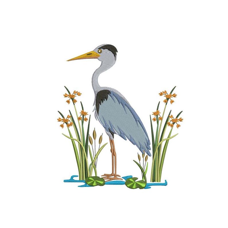 Crane Bird Machine Embroidery Design | Bird - Etsy