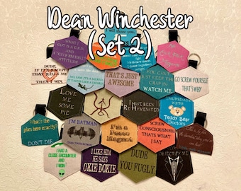 Dean Winchester Supernatural Jensen Ackles Keychain (Set 2)