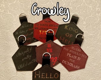 Crowley Supernatural Mark Sheppard Keychain