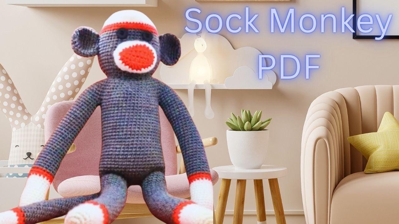 21 Sock Monkey Crochet Patterns for Cozy Toys, Loveys, Hats, and Gifts 15 Crochet Sock Monkey