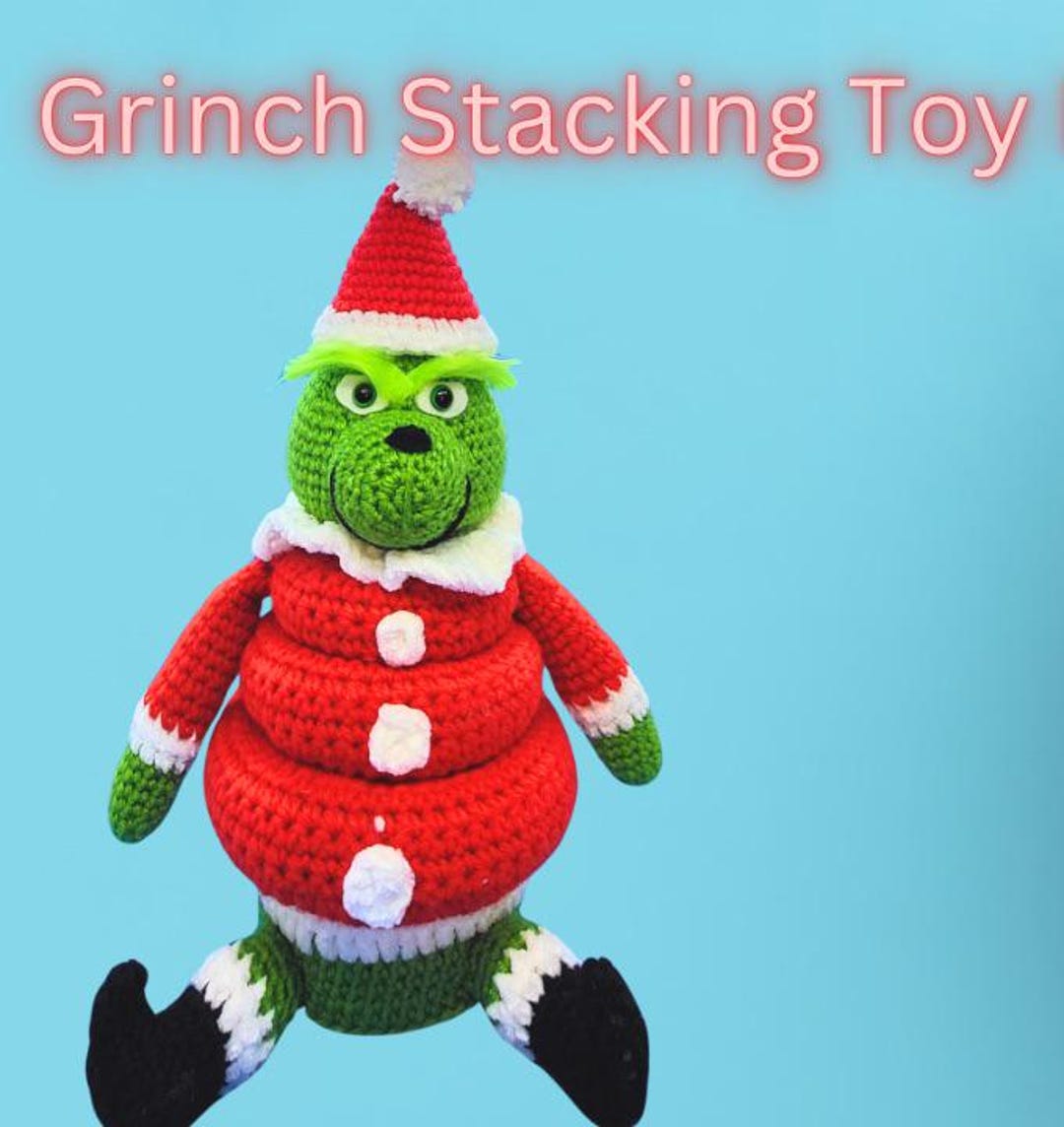 Green Grumpy Creature Stacking Toy - Etsy