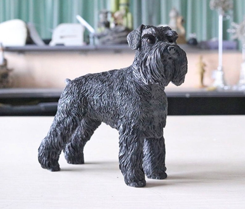 Standing Schnauzer figurine miniature www.asweetreasure.com | Etsy