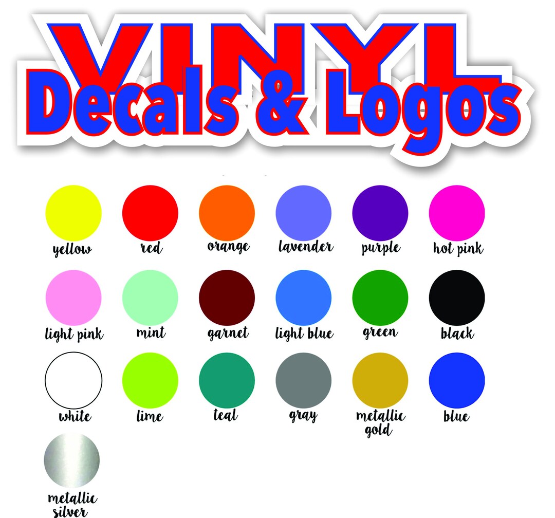 Custom Vinyl Sticker and Logos - Etsy