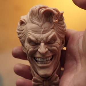 Der Komiker, handgefertigte Skulpturenbüste, handbemalte Skulpturenkunst
