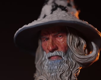 Sculpture Bust Handmade Bust Tolkien Inspired Tolkien Fan Art Sculpture Collectible Art Bust handsculpted handpainted
