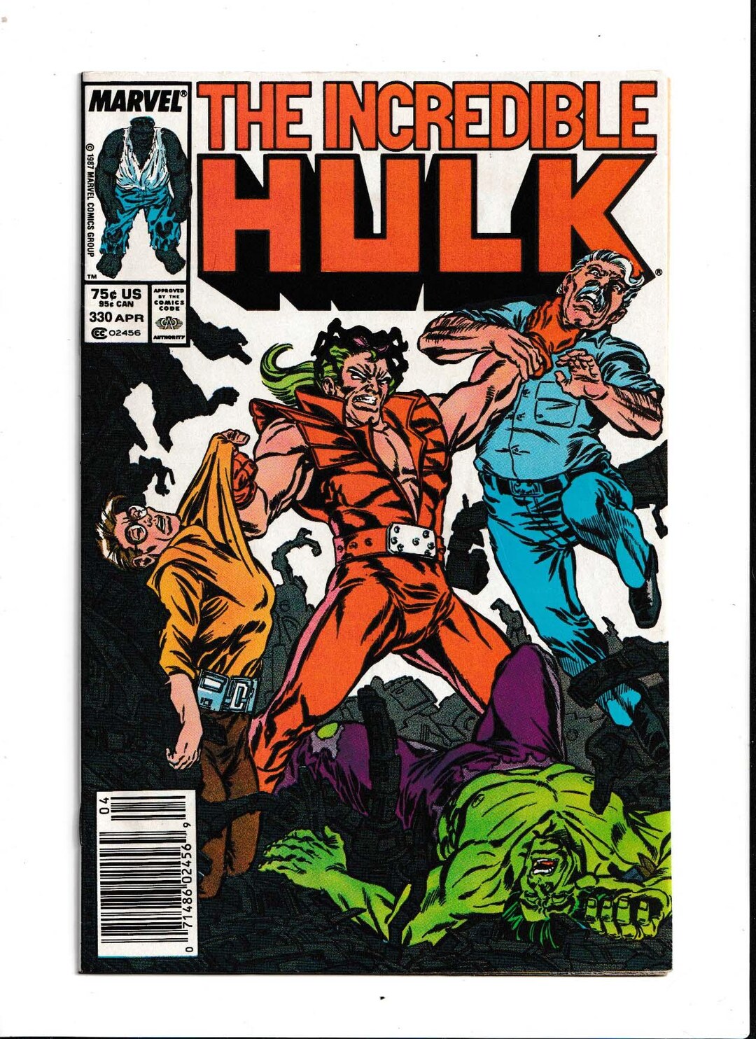 Hulk Title Color In The Incredible Hulk #330 (1987) 1st Cover Art for Marvel Title by Todd ...