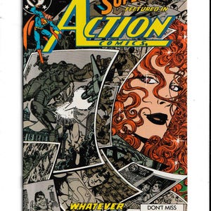 May include: Action Comics #645 comic book featuring Superman. The cover art includes Superman in flight, a woman with red curly hair, and various action scenes. Text includes "Whatever Maxima Wants Maxima Gets!" and "Don't Miss Superman 36 in 2 Weeks!"