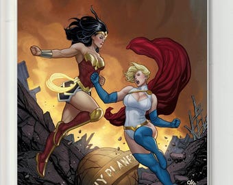DC K.O. #1 (2025) Frank Cho Bolsa Sorpresa Variante de Virgin de Foil 1st Heart of Apokolips