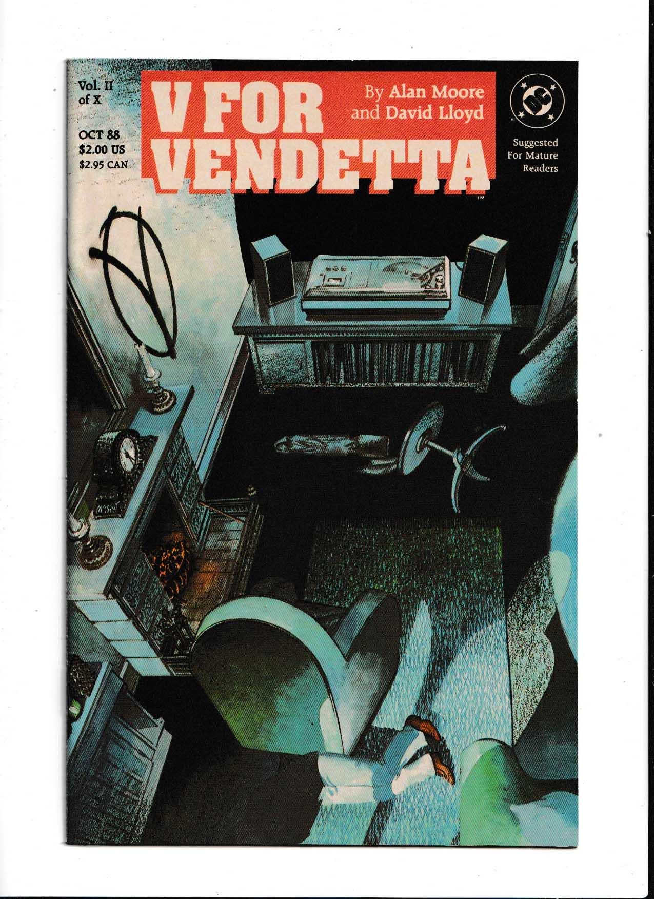 Pins V Pour Vendetta Années 90 - Badge Collector Comics Alan Moore DC, Très Rare