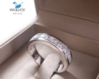 Prinzessin Cubic Zirconia / Sterling Silber 925 Ring / Rhodium überzogen / Nickelfrei / MadDuckJewels RG1434