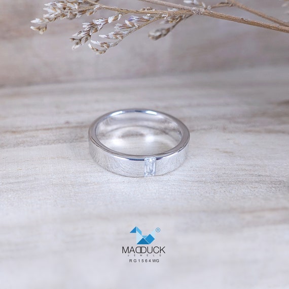 2x4mm BAGUETTE Cut Cubic Zirconia Sterling Silver 925 Ring Rhodium Plated Nickel free Madduckjewels RG1564 Etsy
