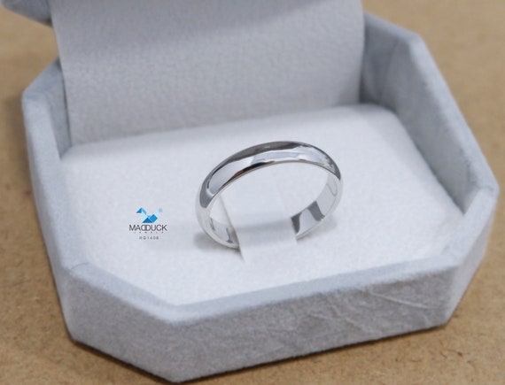 Sterling Silver 925 Ring 4.0 Mm. Comfort Fit Wedding Band