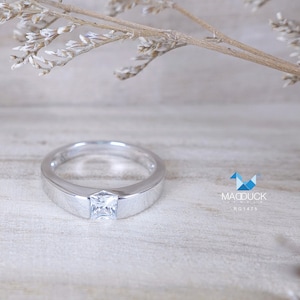 Anello In Argento Sterling Con Zirconi Cubici, Castone Rotondo Per - Foto 4