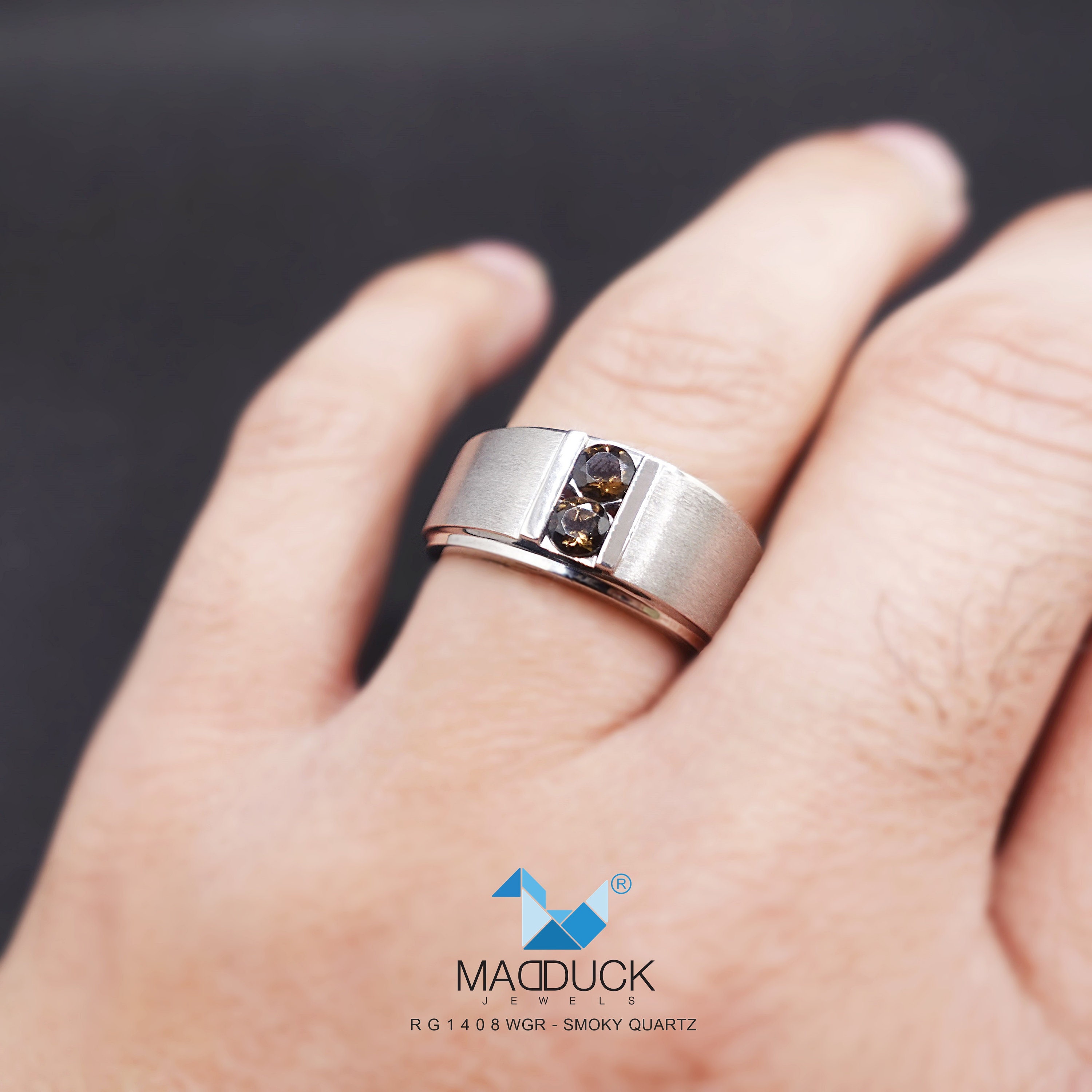 合成水晶　RM634448 Smoky Quartz / Natural Gemstones / Sterling Silver 925 Ring