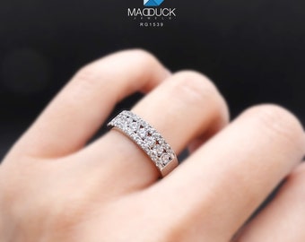 Cubic Zirconia / Sterling Silver 925 Ring / Rhodium plated Nickel-Free / MadDuckJewels RG1539