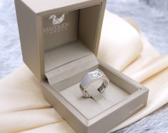 0.40 Cts Cubic Zirconia / Sterling Silver 925 Ring / Rhodium 0.40 Cts Cubic Zirconia / Sterling Silver 925 Ring / Rhodium