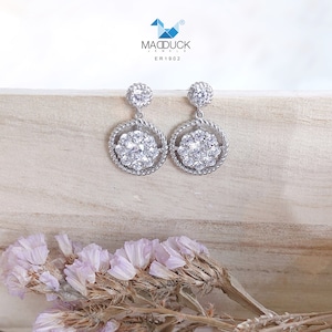 Chandelier Cubic Zirconia / Sterling Silver 925 Earrings / Rhodium plated Nickel-Free / MadDuckJewels ER1902
