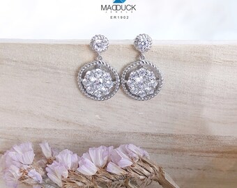 Chandelier Cubic Zirconia / Sterling Silver 925 Earrings / Rhodium plated Nickel-Free / MadDuckJewels ER1902